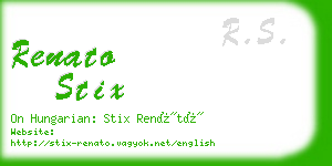 renato stix business card